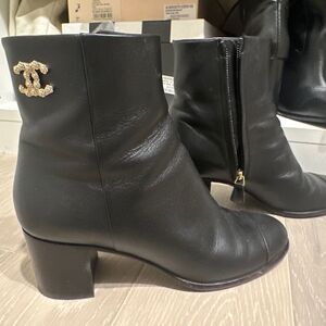 Chanel Interlocking CC Logo Boots